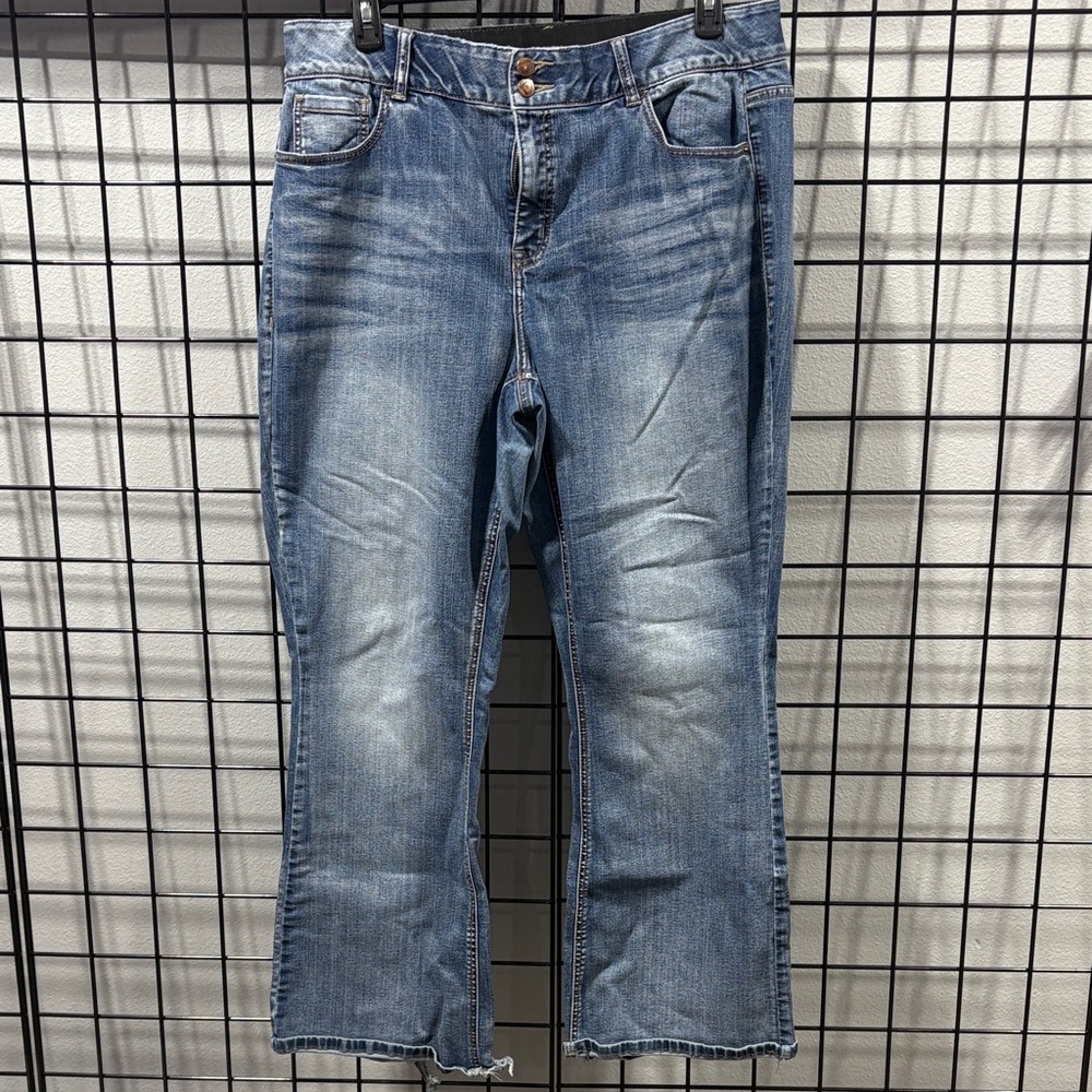 Lane Bryant Blue High Rise Boot Cut Leg Jean